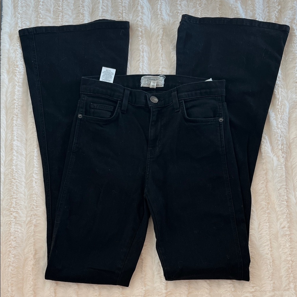 Current/Elliott Women's Black Flare Jeans